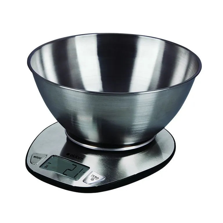 WK320 Konyhai Mérleg – LCD Kijelző – Cserélhető Tálca – Max. Súly: 5kg – Inox Szín
