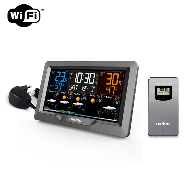 Meteo SP101 Wi-Fi időjárásállomás, külső szenzor, 5 napos előrejelzés