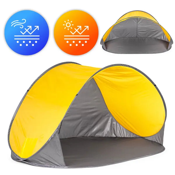 Pop-up strandsátor UV-védelemmel 213x121x100 cm hordtáskával