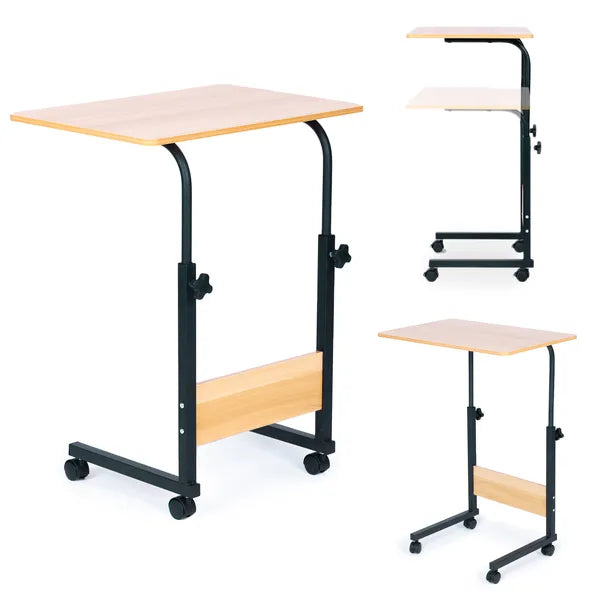 Laptopasztal kerekekkel, ágy fölé, fekhely fölé - barna | PJJCT0135-60C