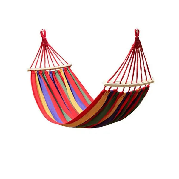 Kerti függőágy fa kerettel, kötelekkel, 200×80 cm, 150 kg teherbírás