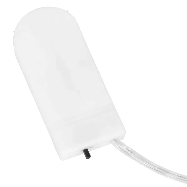 20 LED-es hideg fehér rézdrót fényfüzér, 2 m, elemes, IP20