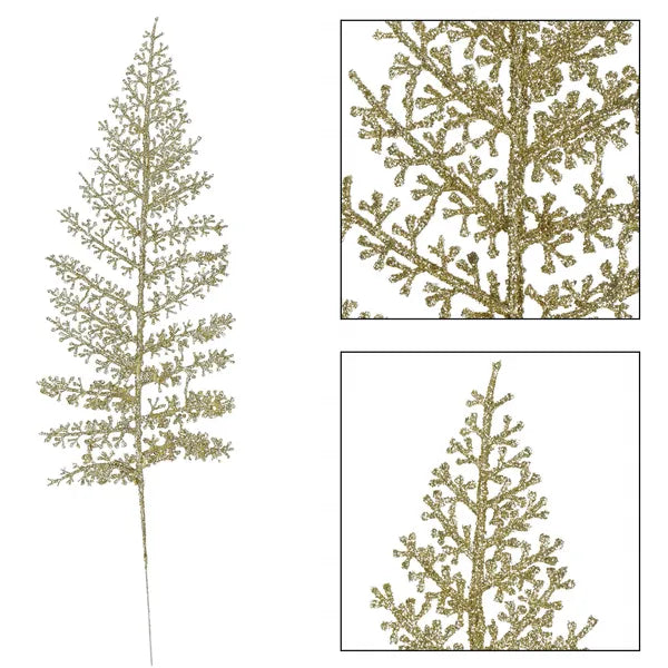 Karácsonyi arany díszág szett, 45 cm, 3 db műanyag