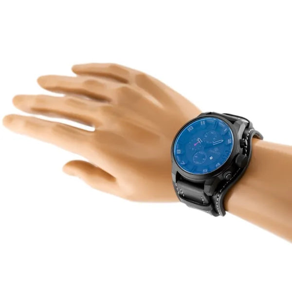 Férfi kvarc karóra dátumkijelzéssel, grafitszürke számlap 47 mm