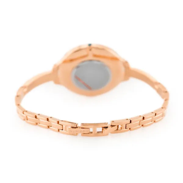 Rose gold női karóra szürke számlappal, acél szíjjal, 35 mm