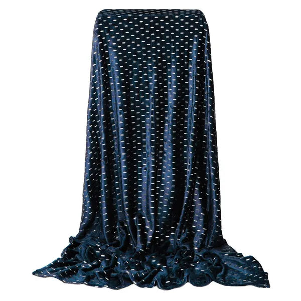 Springos poliészter plüss takaró 200×220 cm, sötétkék-ezüst