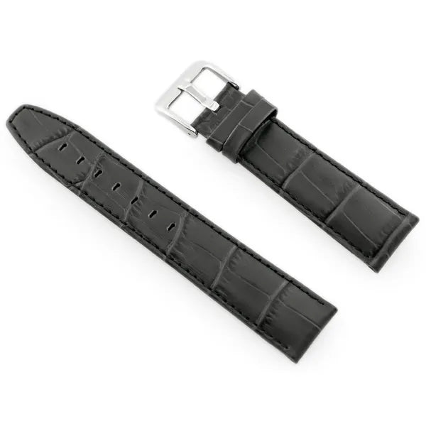 Bisset szürke valódi bőrszíj, 20 mm szélesség, 7 lyukkal
