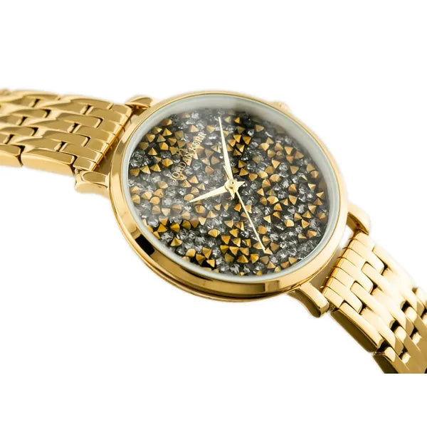 Jordan Kerr női kvarc karóra, arany-grafit, fém szíj, 36 mm