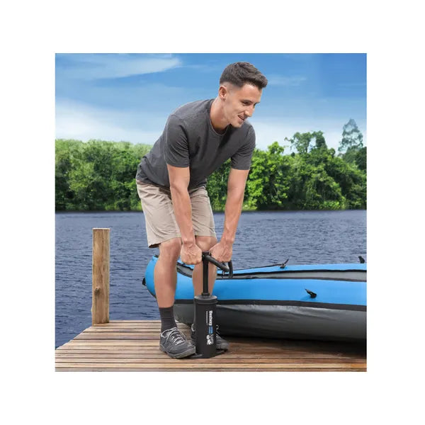 Bestway kétirányú kézipumpa, 37 cm, tömlővel és 3 szelepadapterrel