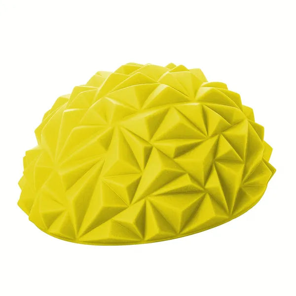 Springos PVC masszázslabda, sárga, 16 cm, közepes keménység
