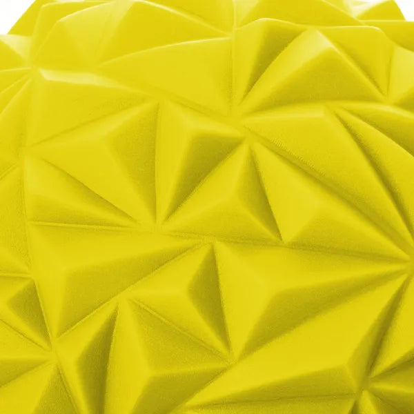 Springos PVC masszázslabda, sárga, 16 cm, közepes keménység