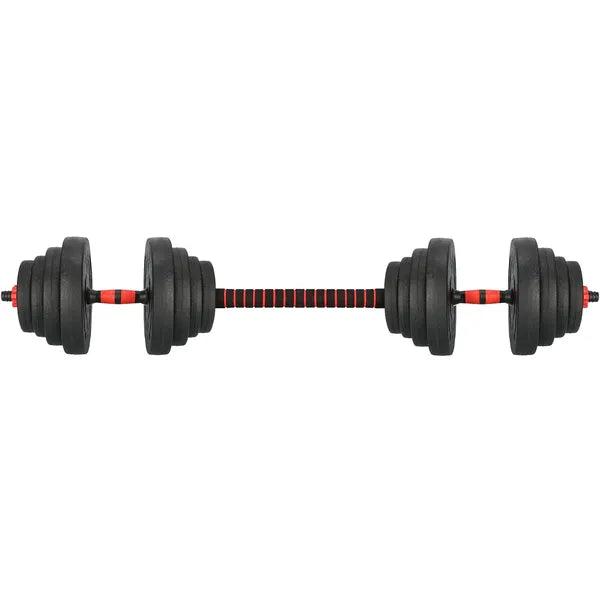 20 kg-os kompozit kézisúlyzó szett, 2×50,5 cm rúd, 1–5 kg tárcsák
