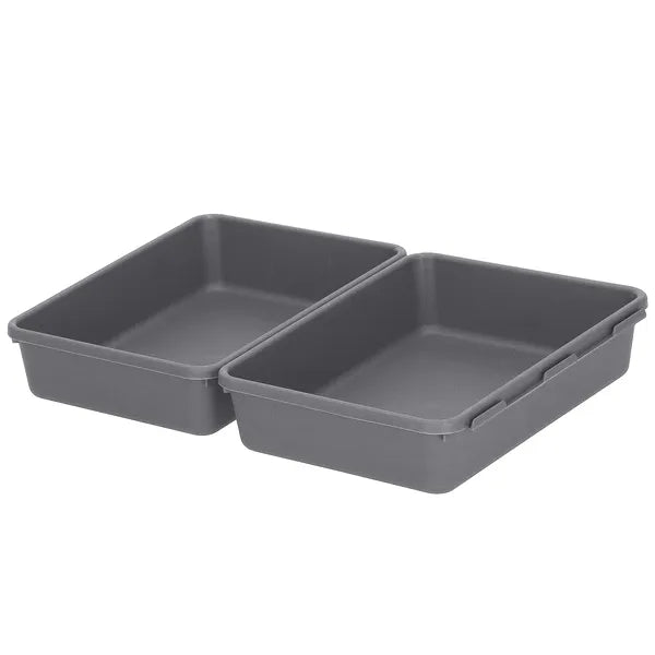8 részes szürke PP fiókrendező készlet S/M/L méretben
