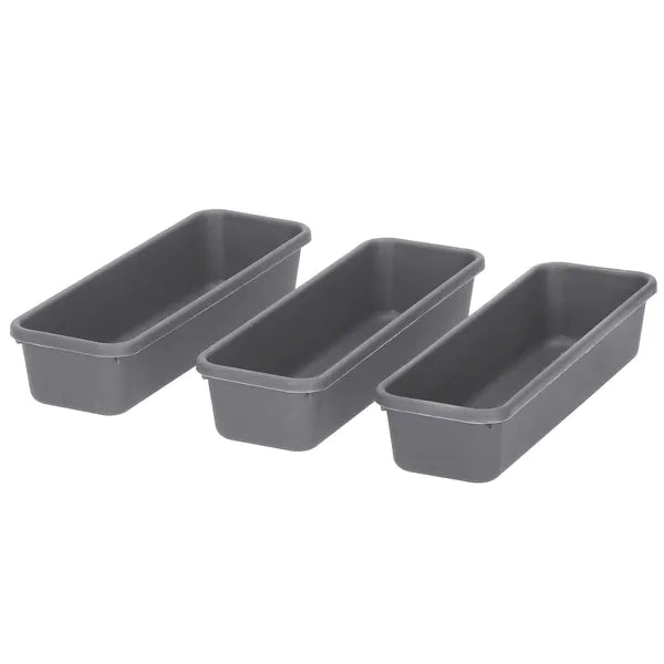 8 részes szürke PP fiókrendező készlet S/M/L méretben