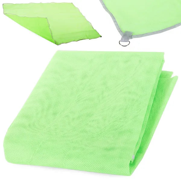 Homokmentes dupla hálós strandmatrac zöld 200×150 cm