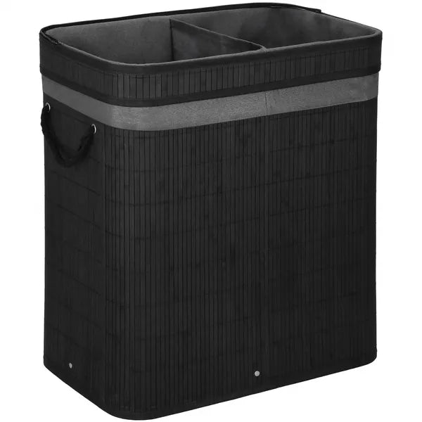 Springos® bambusz dupla szennyestartó 100l