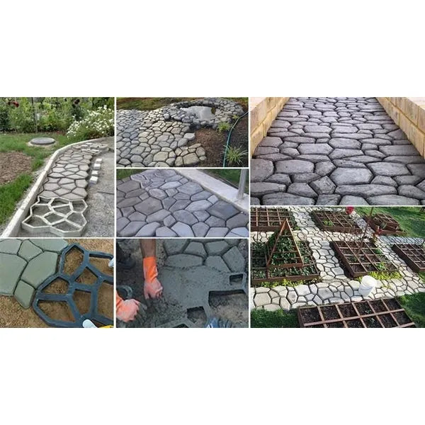 Újrahasználható beton térkő öntőforma, 45×45×4,5 cm