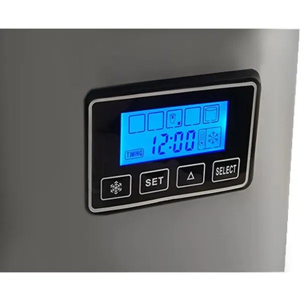 Pult feletti jégkészítő gép, 12 kg/nap, 3 méretű kocka, öntisztító LCD