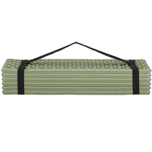 Összehajtható kemping alvó matrac XPE habból 182×60×1,5 cm zöld/szürke