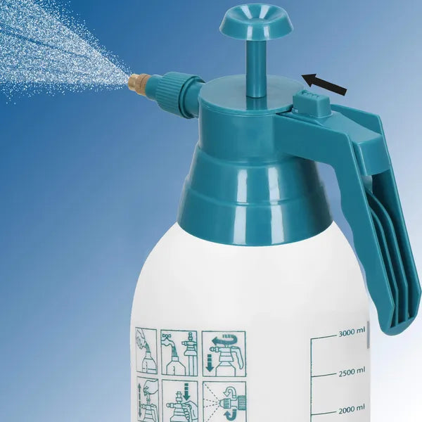 Kézi pumpás kerti permetező, 3 l, fehér/sötétzöld, műanyag