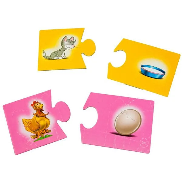 Állatos párosító puzzle – 24 darabos készlet, 4-6 éveseknek