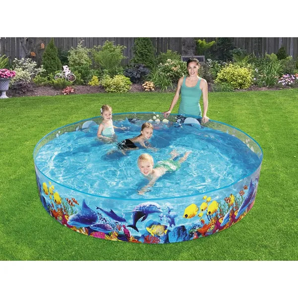 Bestway gyerek felfújódó medence, 244×46 cm, 2074 l, korallmintás