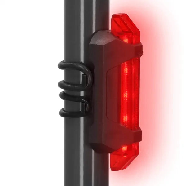 Ledes kerékpárlámpa szett 1200 lm, szolár+USB, IPX4, első-hátsó