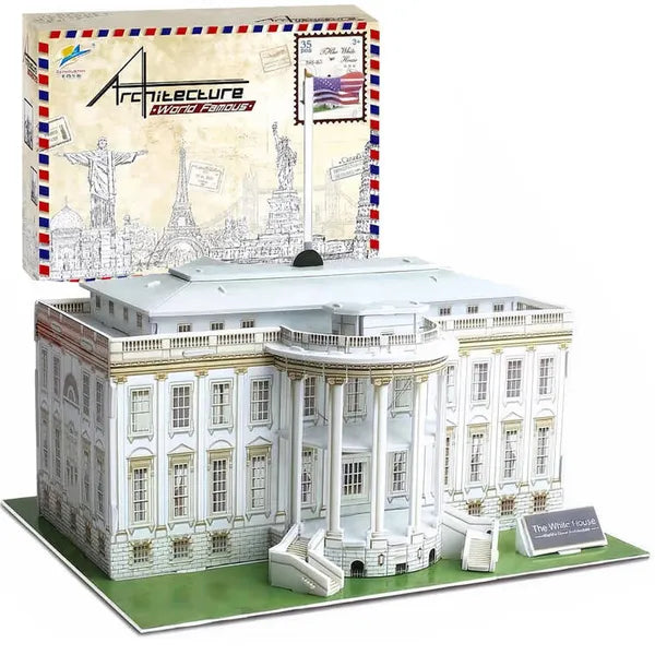 3d puzzle – Fehér Ház, 35 darabos, 21,5×20,4×19,5 cm