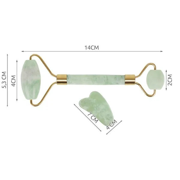 Jadeit arcmasszírozó roller 14×5 cm – fiatalító kő görgő