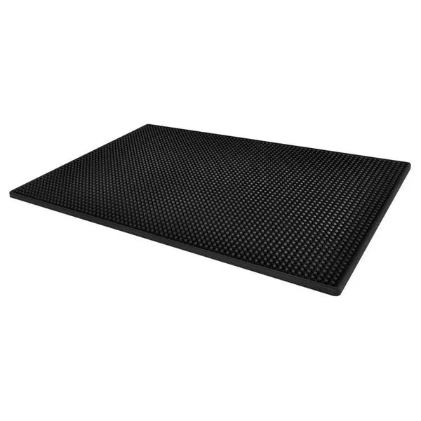 Összecsavarható, fekete PVC edényszárító alátét 45×30 cm