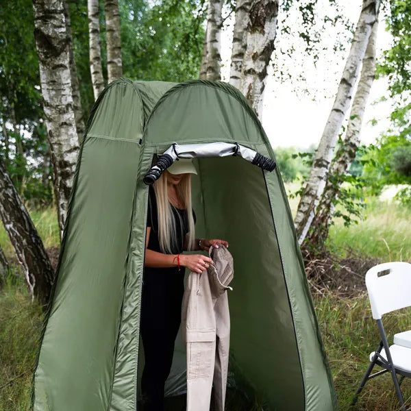 Springos zöld pop-up öltözősátor 120×120×190 cm, vízálló UV