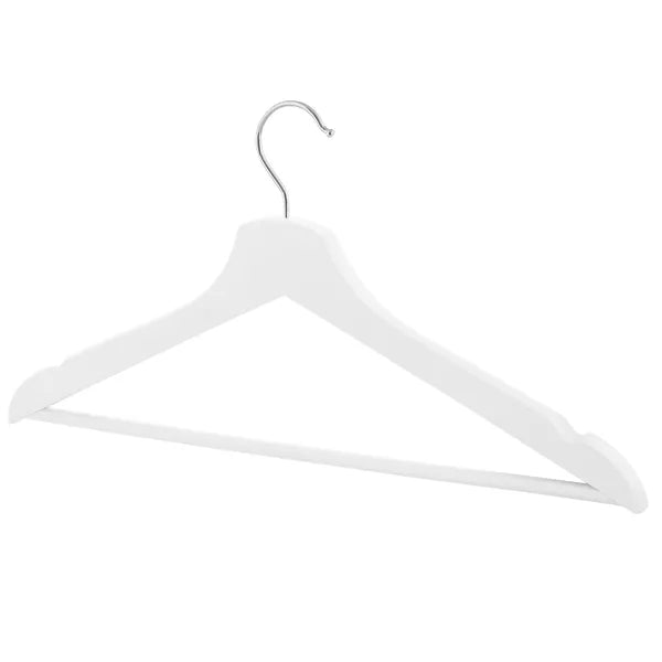 Springos fehér fa vállfa 3 db - 43 cm