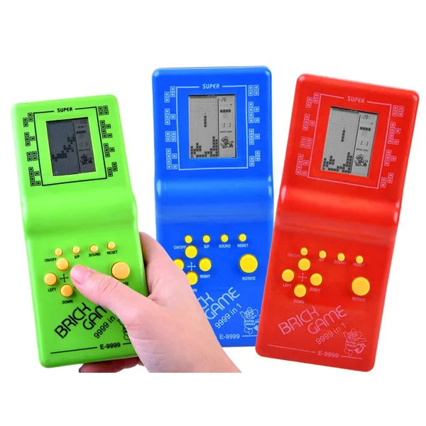 Zsebtetris kézi elektronikus játék, 14×6 cm, 2×AA elem