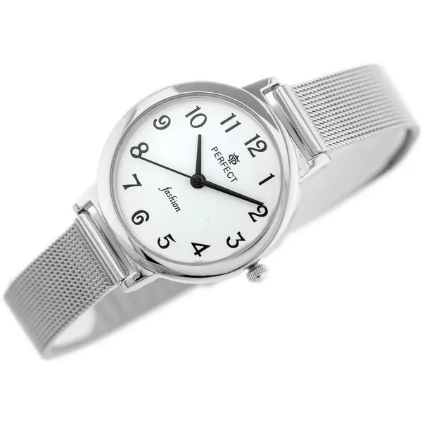 Perfect F103-1 női ezüst kvarc karóra, 32 mm tok, WR30, díszdobozzal