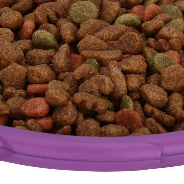 Lila gumiból készült kutyajáték frizbi-etetőtál 18 cm
