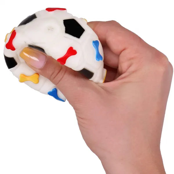 Springos PVC tüskés sípoló kutyajáték labda 7,5 cm, vegyes szín