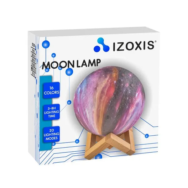 3D hold éjszakai lámpa 15 cm, 16 szín, USB, távirányítóval
