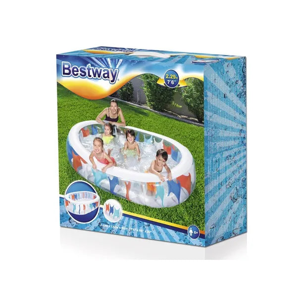 Bestway felfújható ovális medence 229x152x51 cm, PVC, 542 l