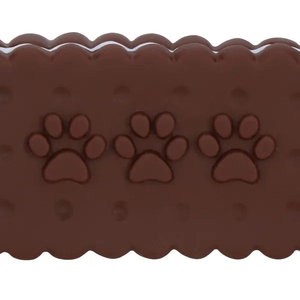 Springos PVC sípoló kutyajáték, barna/fehér, 11 cm