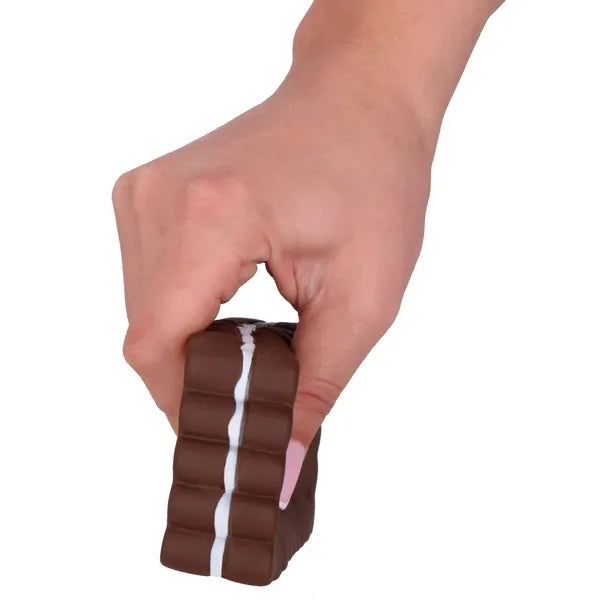 Springos PVC sípoló kutyajáték, barna/fehér, 11 cm