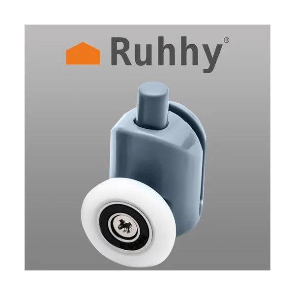 Zuhanykabin alsó egykerekes görgő 23 mm, PP/nylon, rozsdamentes