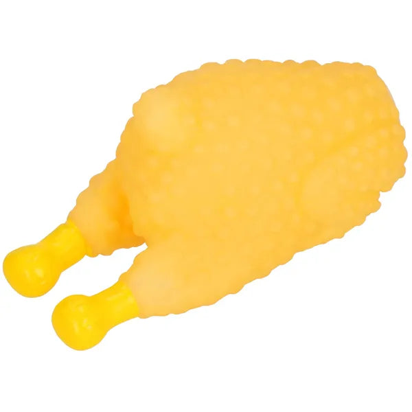 Kutya rágójáték sípoló sárga csirke 12,5 cm PVC