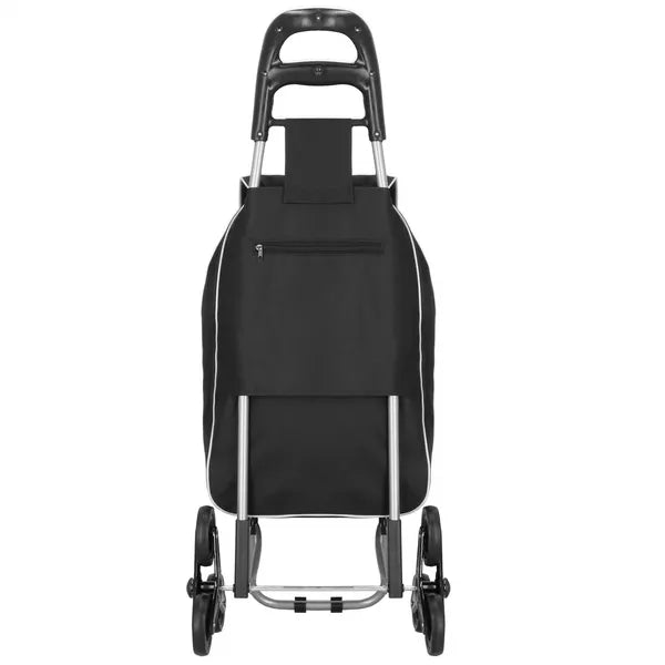 Összecsukható lépcsőjáró bevásárlókocsi, 30 l, 18 kg teherbírás, fekete/szürke