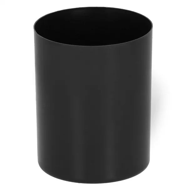 WC-kefe tartó bambusz fedéllel, fekete fém, 40 cm