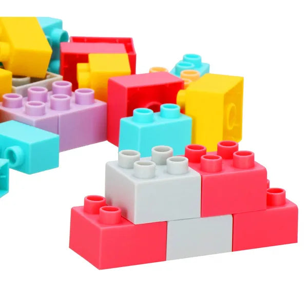 Puha építőkocka készlet 126 db, sokszínű, CE, 3+