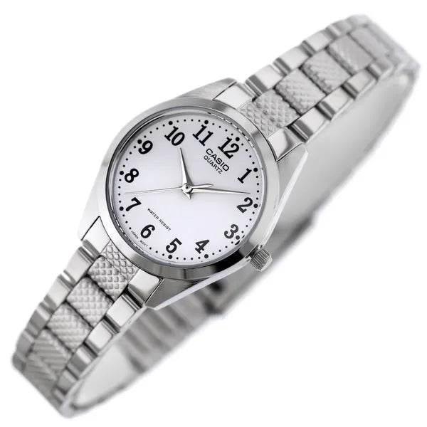 Casio LTP-1274D-7B női kvarc karóra, rozsdamentes acél, 32 mm, ezüst