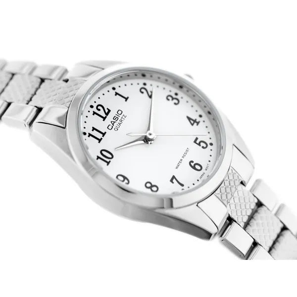 Casio LTP-1274D-7B női kvarc karóra, rozsdamentes acél, 32 mm, ezüst