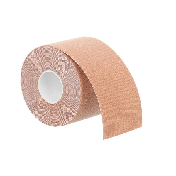 Melltartó nélküli emelőszalag, beige, 5 m x 5 cm, vízálló, 10 mellbimbóvédő