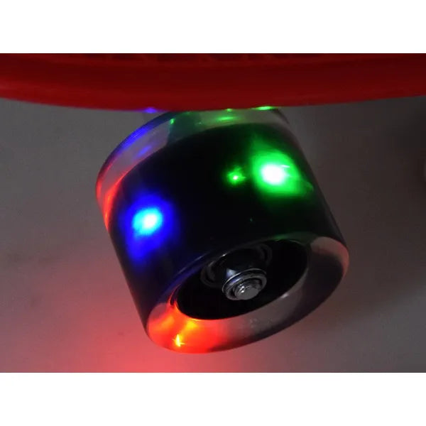 Műanyag mini cruiser gördeszka világító PU kerekekkel, 55 cm, 50 kg