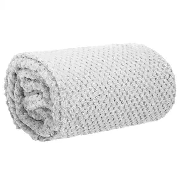 Puha plüss takaró 200x220 cm, szürke, 250 g/m² – Springos